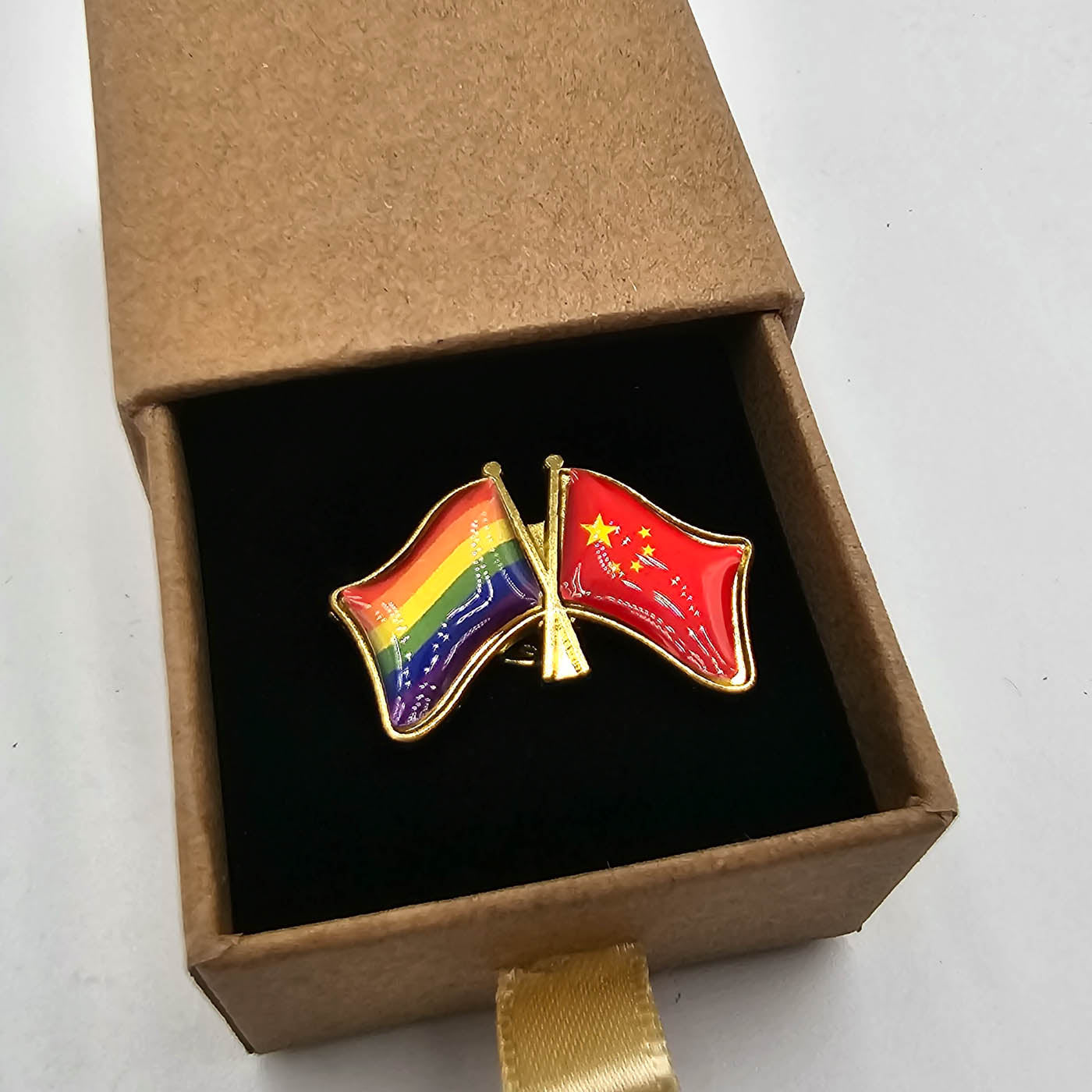 Chinese-LGBT Flag Pins